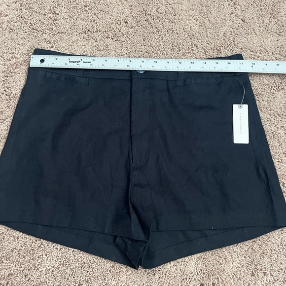 NWT new 32 Anthropologie Maeve ettie shorts pitched linen navy blue - Picture 16 of 17